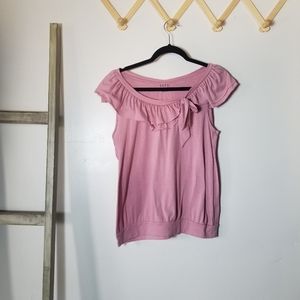 ELLE DRESSY PINK TANK WITH BOW SIZE MEDIUM